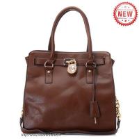 michael kors glad leer groot bruin bakken Schoudertassen 38j1f715